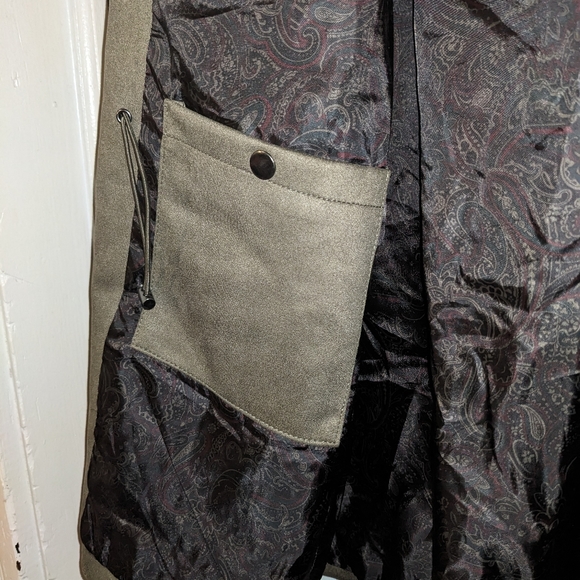 Robert Graham Men's Large Olive Green Button Zip Soft Shell Field Jacket New - Picture 9 of 14